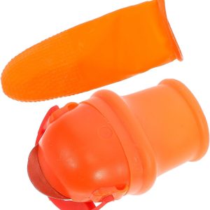 Silicone Thumb Cutter Gardening Harvesting Tool Set with Protective Finger Sleeve, Portable Vegetable and Fruit Picking Device for Strawberry and Plant Care