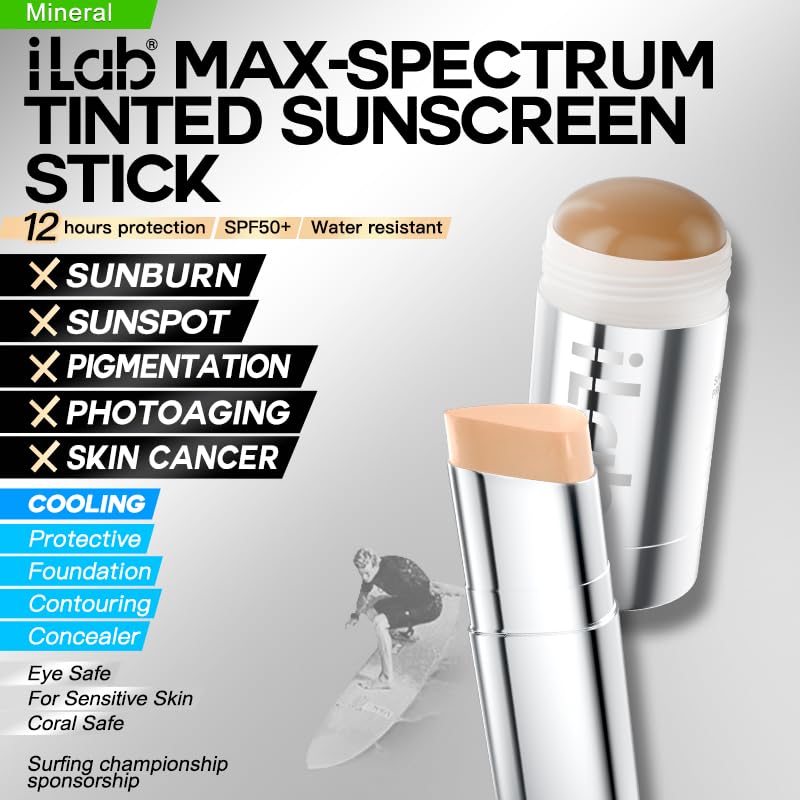 iLab Extreme Sport Colorful Sunscreen Stick (Light Beige) - Image 2