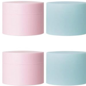 8pcs 15g Plastic Cream Jars Travel Small Refillable Cosmetic Containers with Inner Lids for Lotion Makeup Storage