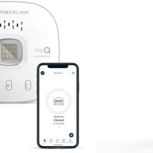 CHAMBERLAIN myQ Smart Garage Video Keypad & Garage Control w/Wide-Angle Camera, Customizable PIN Codes, Wireless Garage Hub/Sensor with Bluetooth, Smartphone Control, Works w Major Brand openers