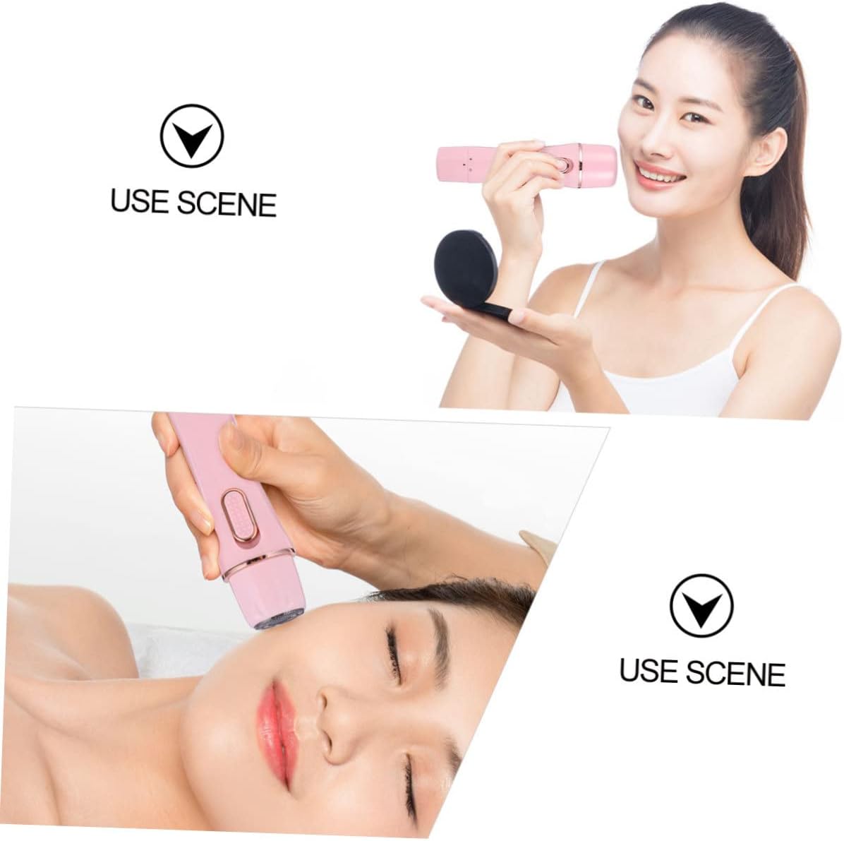 Ipetboom USB Rechargeable Removal Device for Women Painless Body Shaver Eyebrow Trimmer Nose Hair Trimmer Lightweight Portable for Travel - Image 2