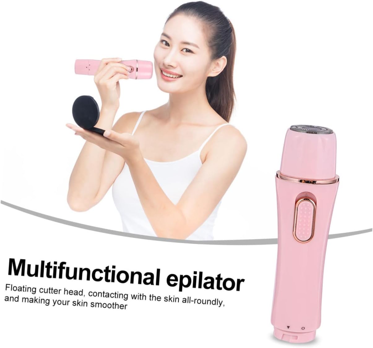 Didiseaon Female Epilator Kit Hair Removal Machine Eyebrow Shaver Trimmer Nose Hair Trimmer USB Rechargeable Safe for Body - Image 6