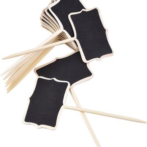 Kichvoe 30pcs Chalkboard Garden Plant Labels for Potted Plants Wooden Markers for Outdoor Garden Mini Reusable Tags for Decoration and Nursery Use