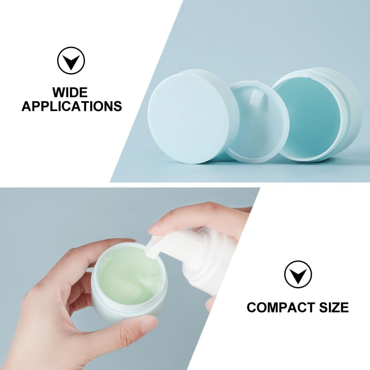 STOBAZA 8pcs 15g Plastic Cosmetic Cream Jars with Inner Lid, Travel Lotion Jar Container Set, Frosted White Dark Gray Light Pink Blue Small Refillable Cream Dispensers for Facial and Body - Image 3