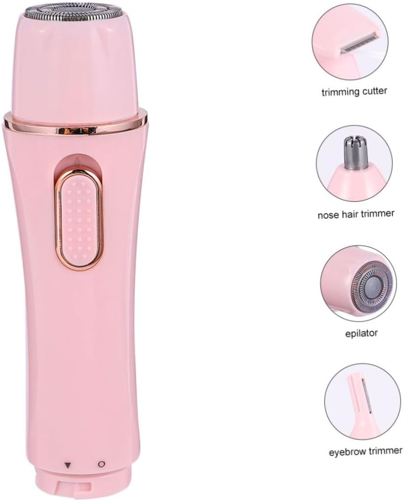 Balacoo 4 1 Charging Mode Wet and Dry USB Electric Miss Hair Removal Machine Hair Clipper Hair Remover Mini Eyebrow Trimmer Painless Washed Razor Remover Hair Removal Device Water Proof, 12X3cm, Pink - Image 5