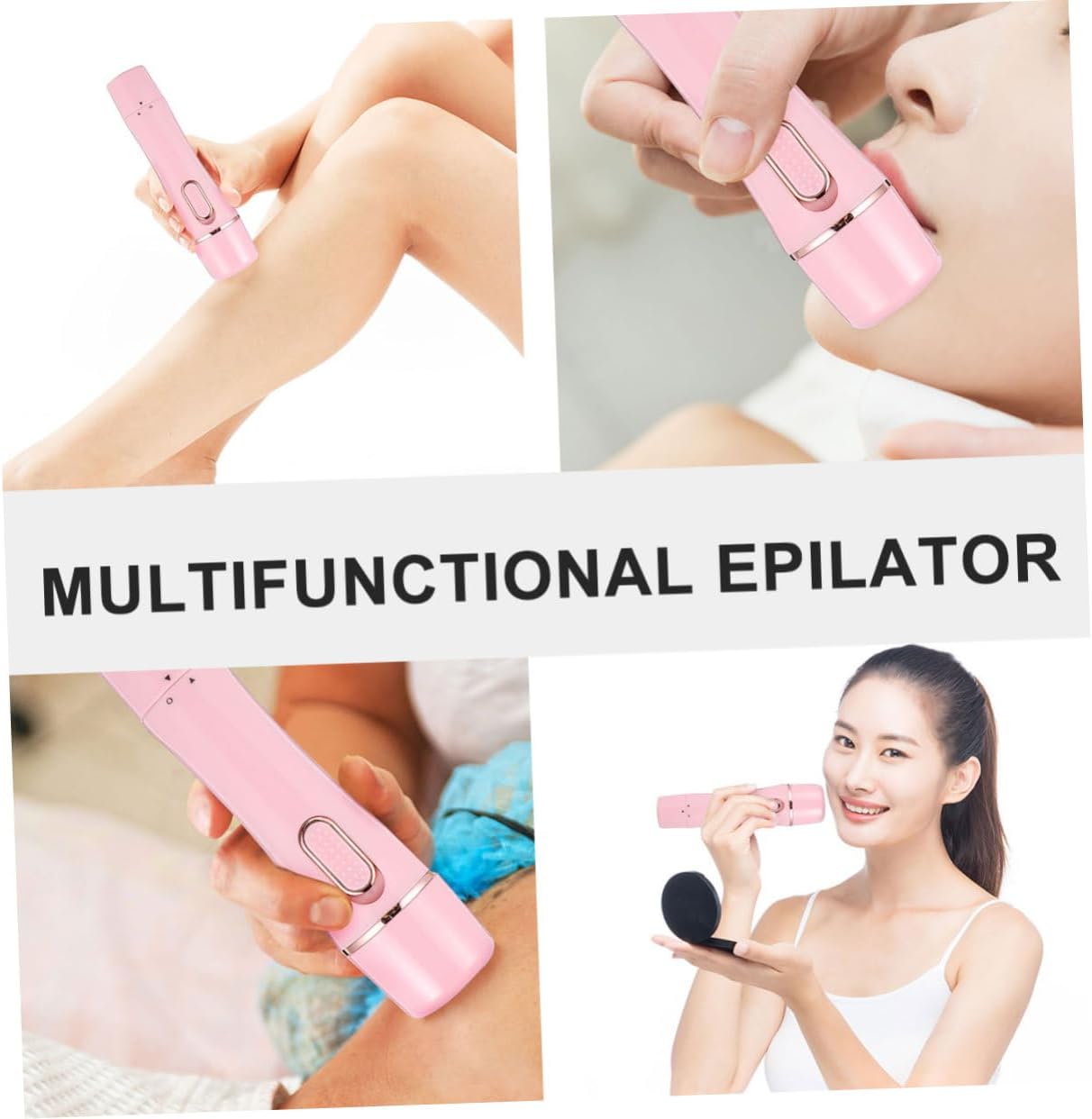 Didiseaon Female Epilator Kit Hair Removal Machine Eyebrow Shaver Trimmer Nose Hair Trimmer USB Rechargeable Safe for Body - Image 8