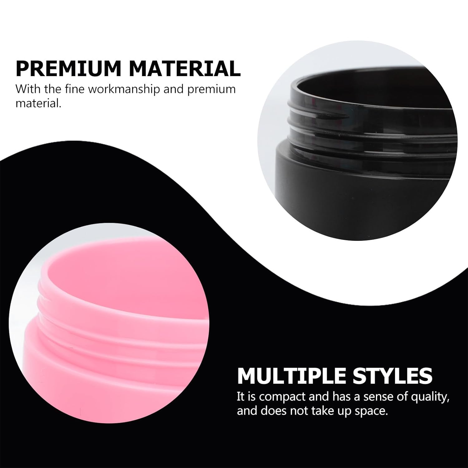 COLLBATH 8pcs Refillable Double-layer Face Cream Bottles 30g Frosted Plastic Cosmetic Jars with Lids for Travel and Daily Skincare Storage - Image 3