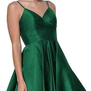 Short Homecoming Dresses Spaghetti Strap Satin Dresses for Women 2024 Party