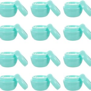 12pcs 30g Plastic Cosmetic Cream Containers Travel Makeup Jars with Lids Refillable Lotion Pot for Portable Skincare Storage