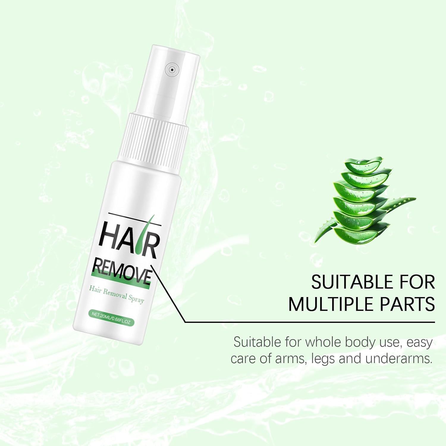 Gentle Rapid Hair Removal for Sensitive Skin Sprayer with Natural & Hydrating Essence Sensitives Skin Depilatory Sprays - Image 4