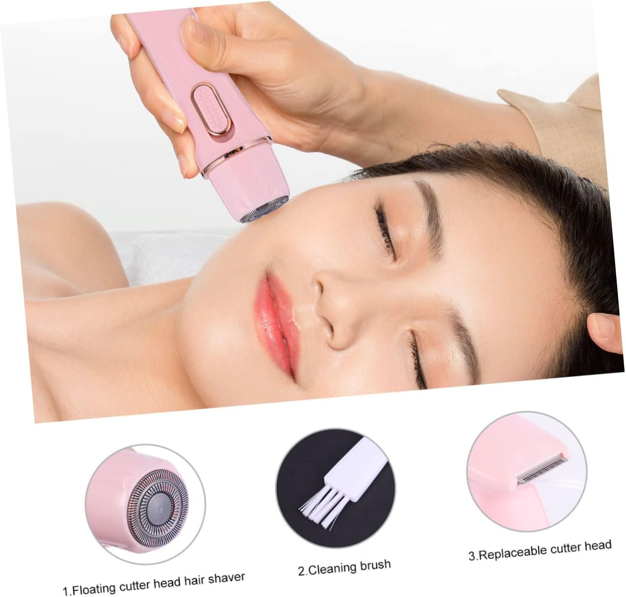 Electric Epilator Razors for Women Bikini Trimmer Electric Shaver Body Shaver Hair Removal Instrument Hair Removal Machine Woman Epilator Pink - Image 5