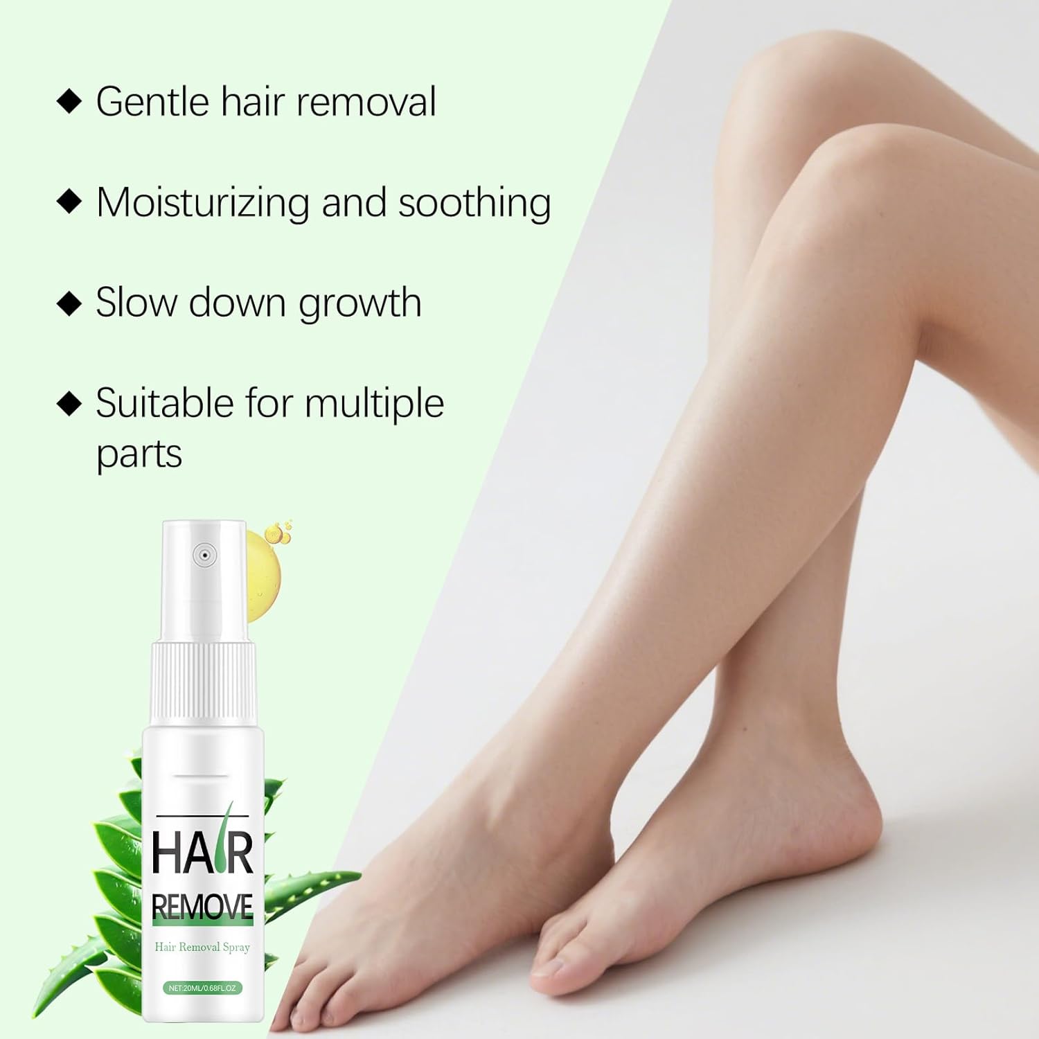 Gentle Rapid Hair Removal for Sensitive Skin Sprayer with Natural & Hydrating Essence Sensitives Skin Depilatory Sprays - Image 8