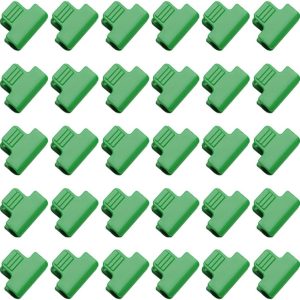 30 Pieces Greenhouse Clamps Film Row Cover Netting Tunnel Hoop Clip Frame Shading Net Rod Clip Greenhouse Film Clamps for Season Plant Extension Support, 8mm