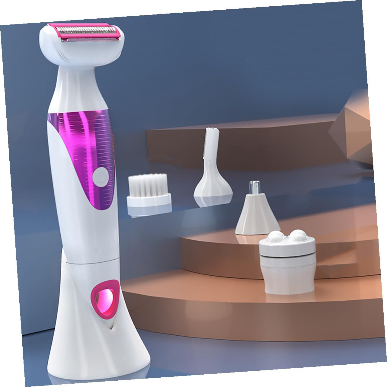 CALLARON Multifunctional with Base Womens Depilator for Eyebrow Trimming Facial Cleaning Hair Removal Lightweight and Washable Design - Image 3