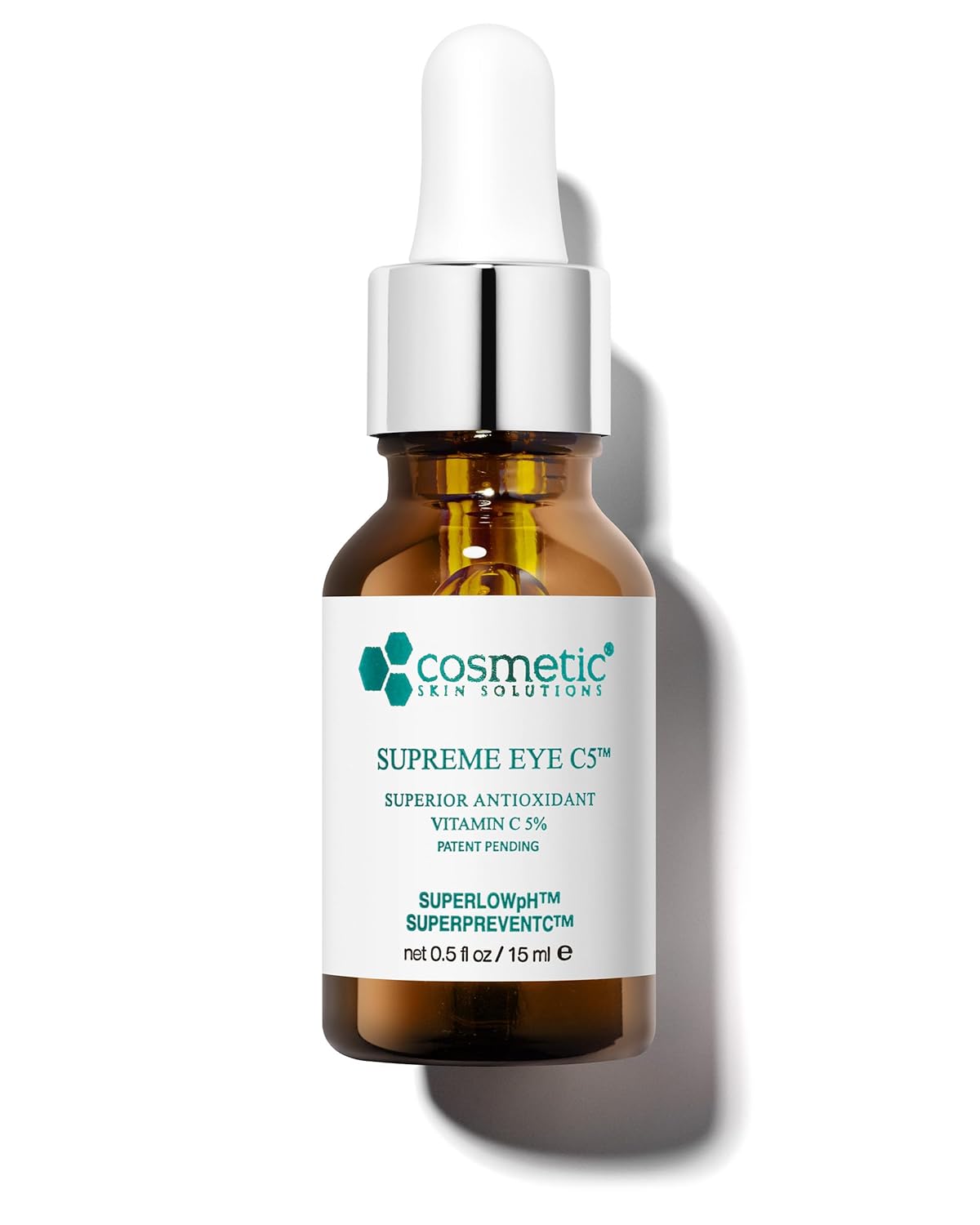 Supreme C5 Vitamin C Eye Gel – Hydrating Undereye Cream with 5% Vitamin C, Hyaluronic Acid & Asiatic Acid – Helps Control Under Eye Circles, Puffiness, Bags & Fine Lines – 0.5 fl oz