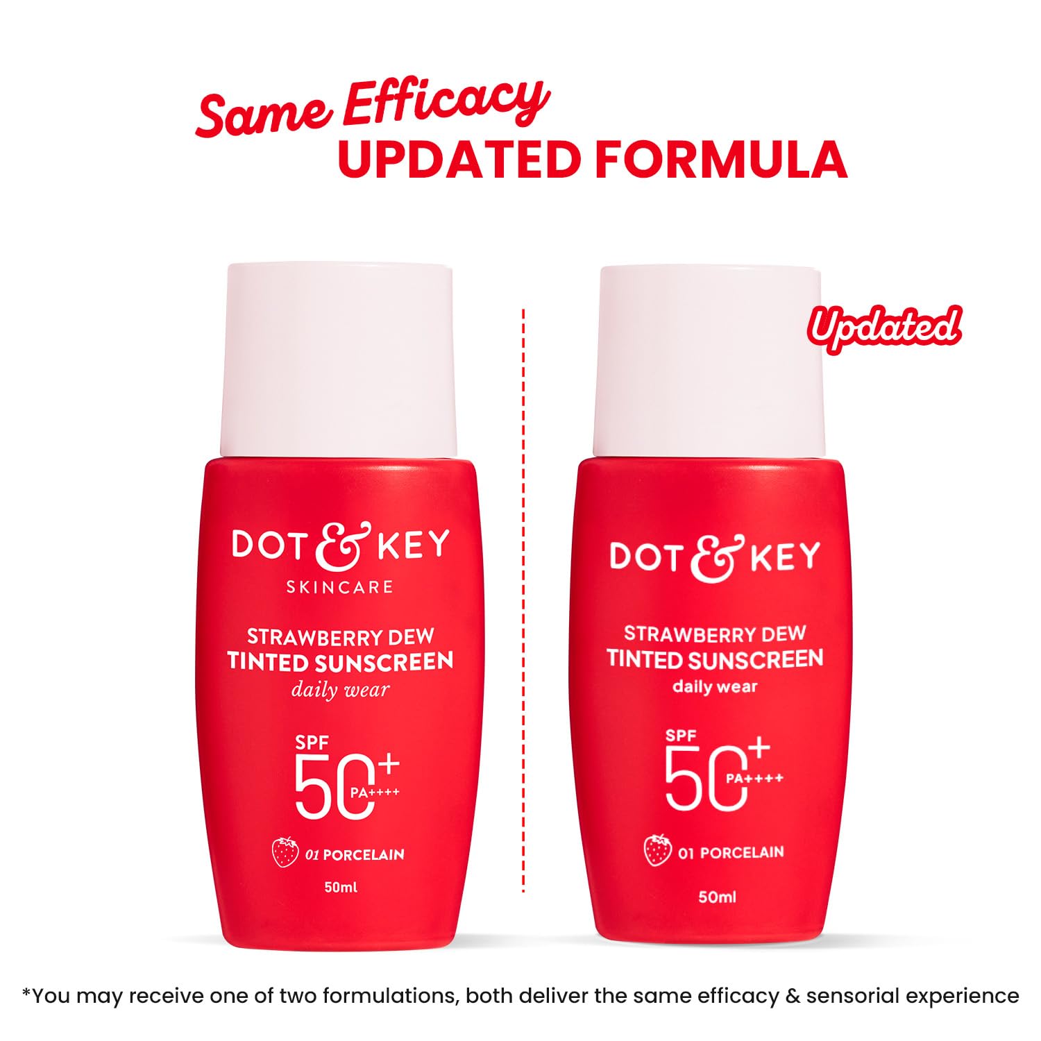 Dot & Key Strawberry Dew Tinted Sunscreen SPF 50 PA++++ | Broad Spectrum Face Sunscreen | For All Skin Types | 1.69 fl oz (50 ml) - Image 2