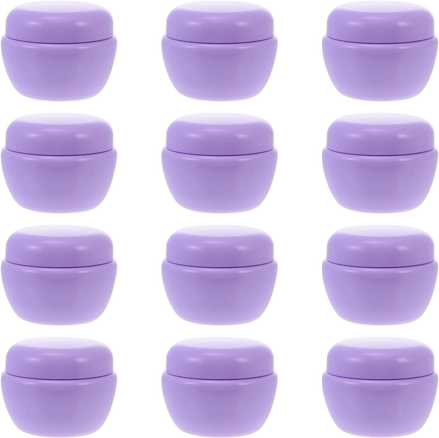 12pcs 30g Plastic Makeup Cream Jars with Lids, Empty Travel Cosmetic Containers for Lotion, Sample Cream Pots for Personal Care Storage