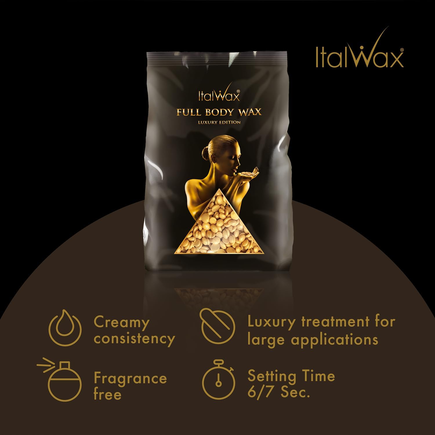 Italwax Luxury Full Body Wax - 1kg / 2.2lb - Hard wax beads for hair removal - Unscented - ideal for sensitive skins - Depilatory Cream, Film Wax - Full Body Wax Limited Edition - Image 3