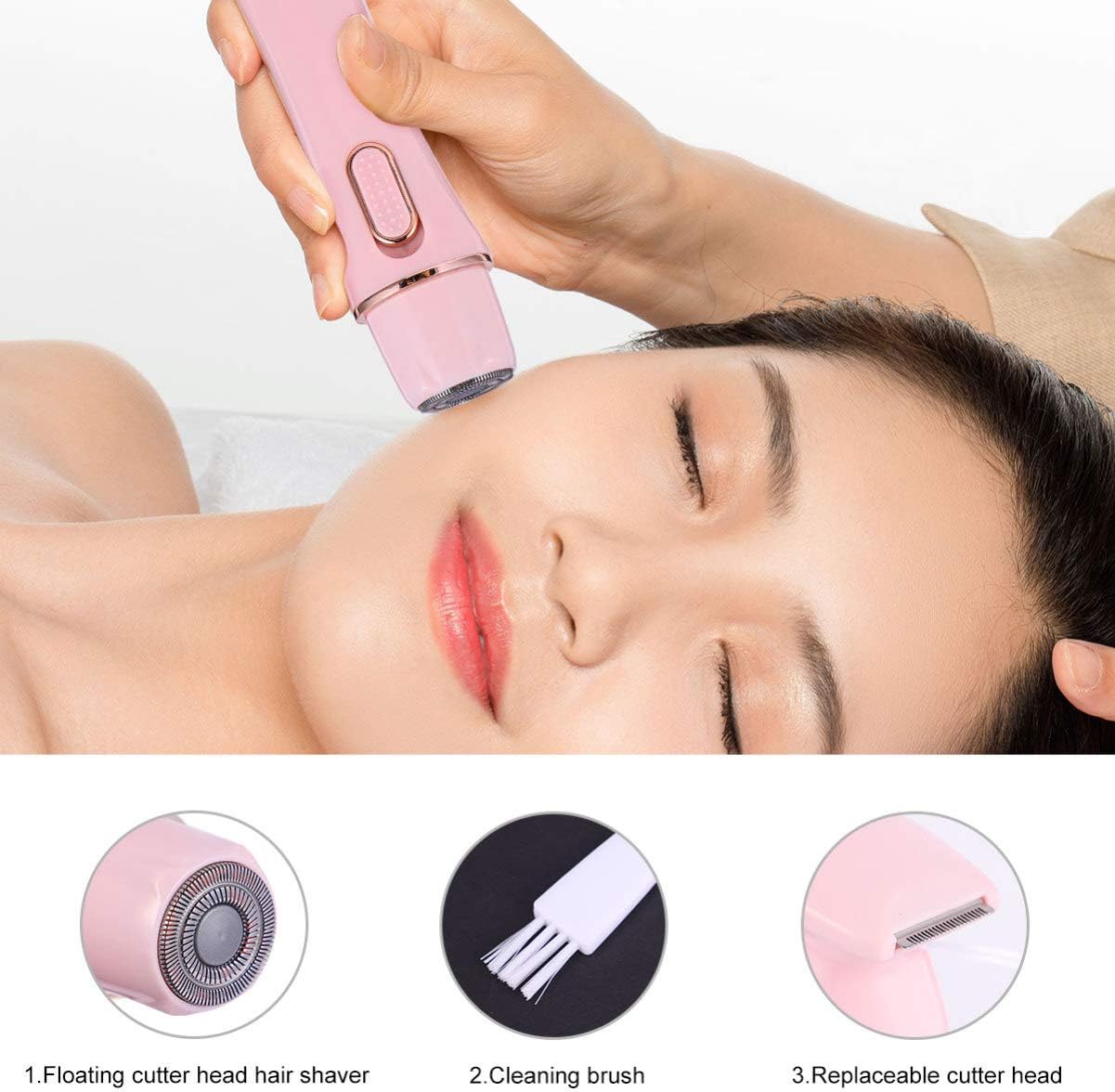 Vaguelly Female Hair Removal Machine Electric Shaver Eyebrow Shaper Hair Removal Instrument Body Shaver Painless Depilatory Device USB Charging Portable Brush - Image 9