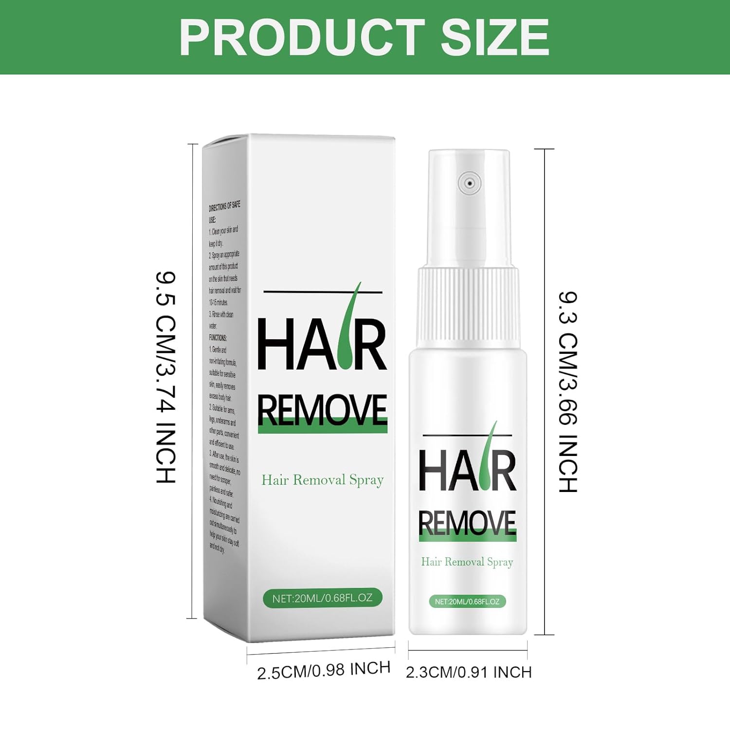 Gentle Rapid Hair Removal for Sensitive Skin Sprayer with Natural & Hydrating Essence Sensitives Skin Depilatory Sprays - Image 3