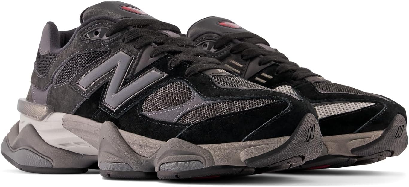 New Balance Men's 9060 Trainers (Black/Gray Silver, US Footwear Size System, Adult, Men, Numeric, Medium, 10) - Image 3