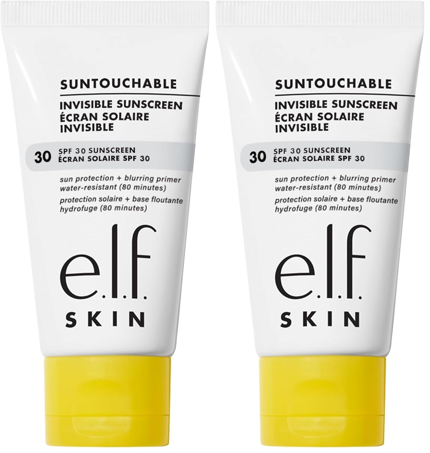 e.l.f. SKIN Suntouchable Invisible SPF 35, Lightweight, Gel-based Sunscreen For A Smooth Complexion, Doubles As A Makeup Primer, Vegan & Cruelty-Free, Packaging May Vary (Pack of 2)