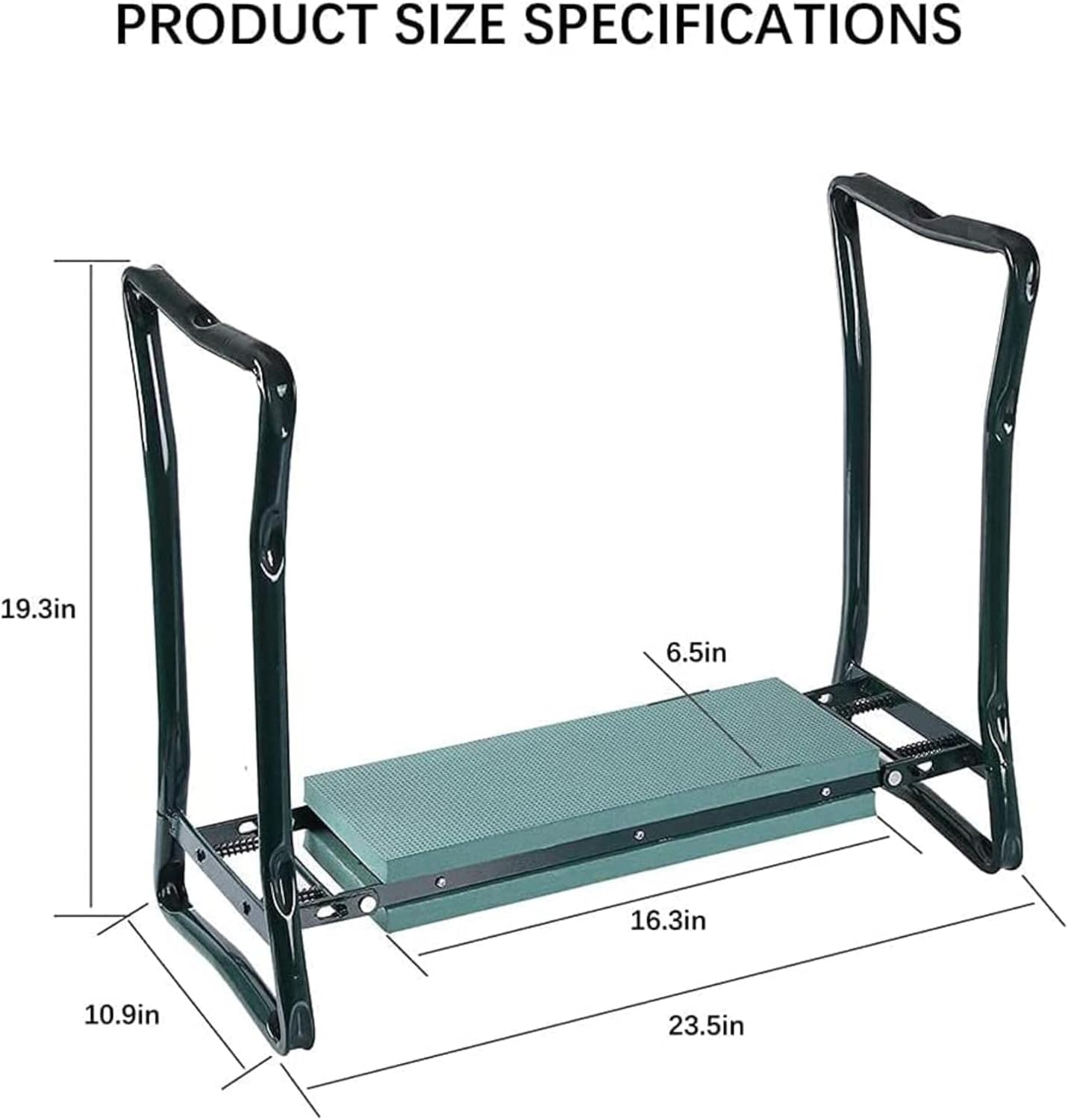 Garden Kneeler and Seat Heavy Duty Stools Multipurpose Garden Kneeling Chair Portable Foldable Seat 2-in-1 Gardening Bench, Tool Pouches with Handle Gardening Hand Tools - Image 2