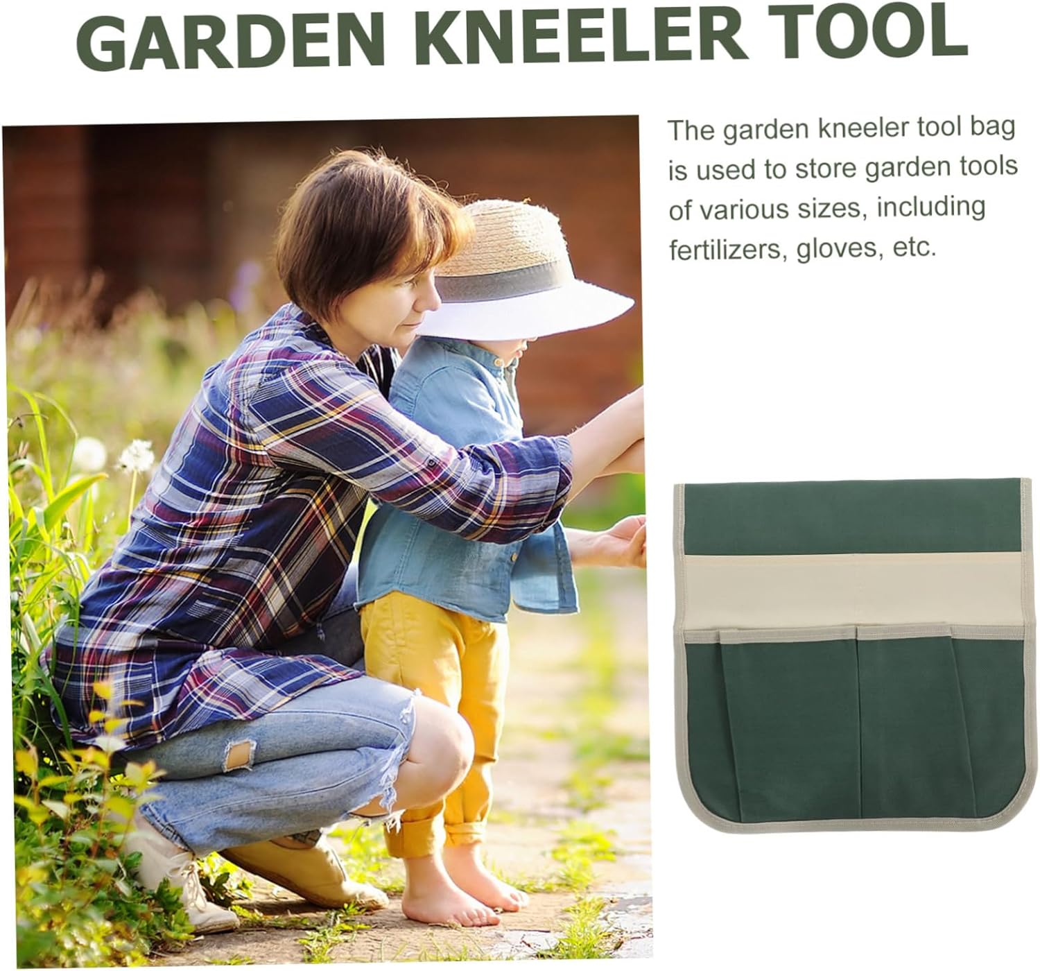 Multifunctional Garden Kneeler and Seat with Convenient Tool Pouch for Organizing Gardening Tools Portable Garden Seat Bag for Outdoor Use Style - Image 5