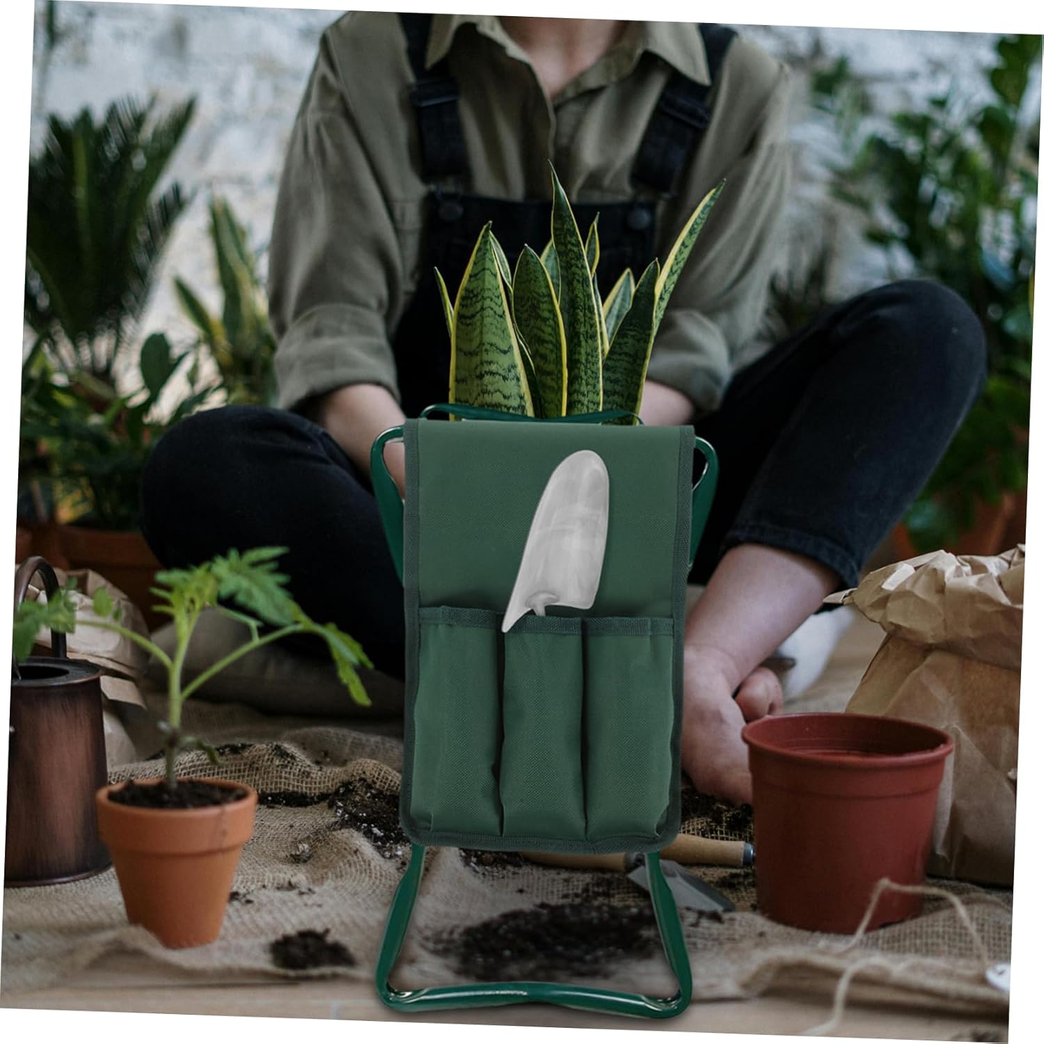 BESPORTBLE 3pcs Garden Kneeler Seat Pouch Portable Kneeling Stool Tools Bag Kneeling Stool Side Bag - Image 6