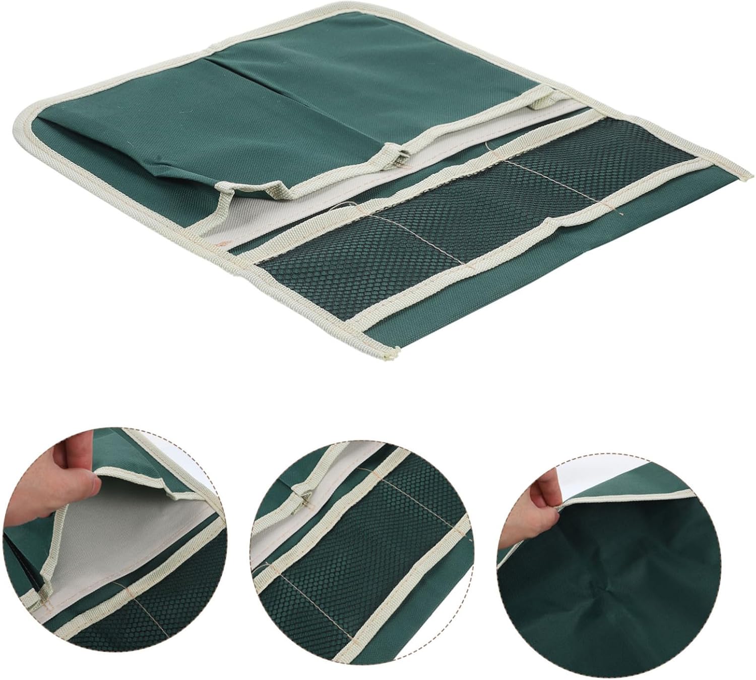 Healifty Oxford Garden Kneeler Seat Pouch with Large Tool Bag Portable Lightweight Gardening Bench Organizer for Enthusiasts Wear Resistant Storage for Tools - Image 5