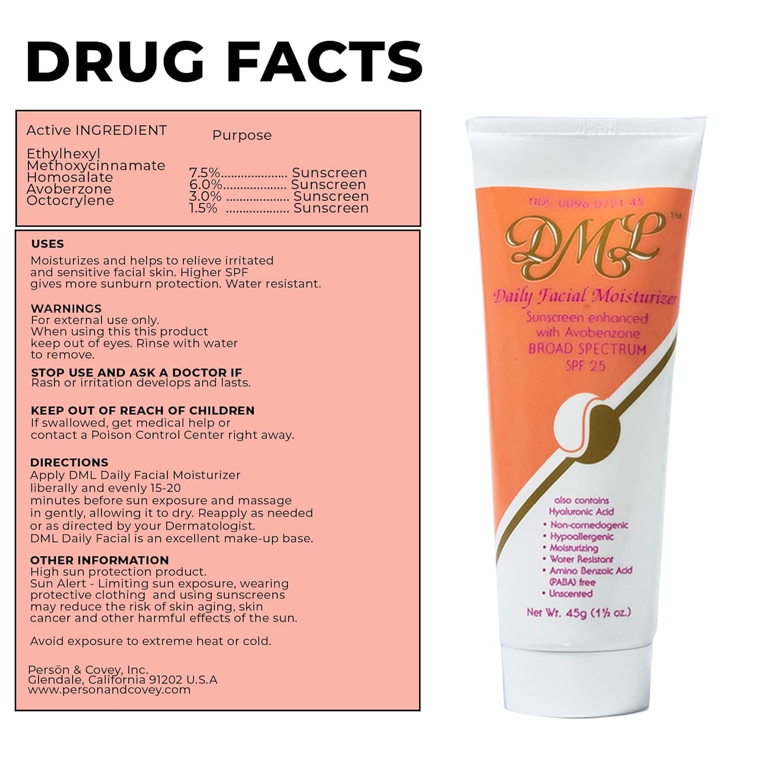 DML Facial Moisturizer SPF 25 1.50 oz (Pack of 2) - Image 7