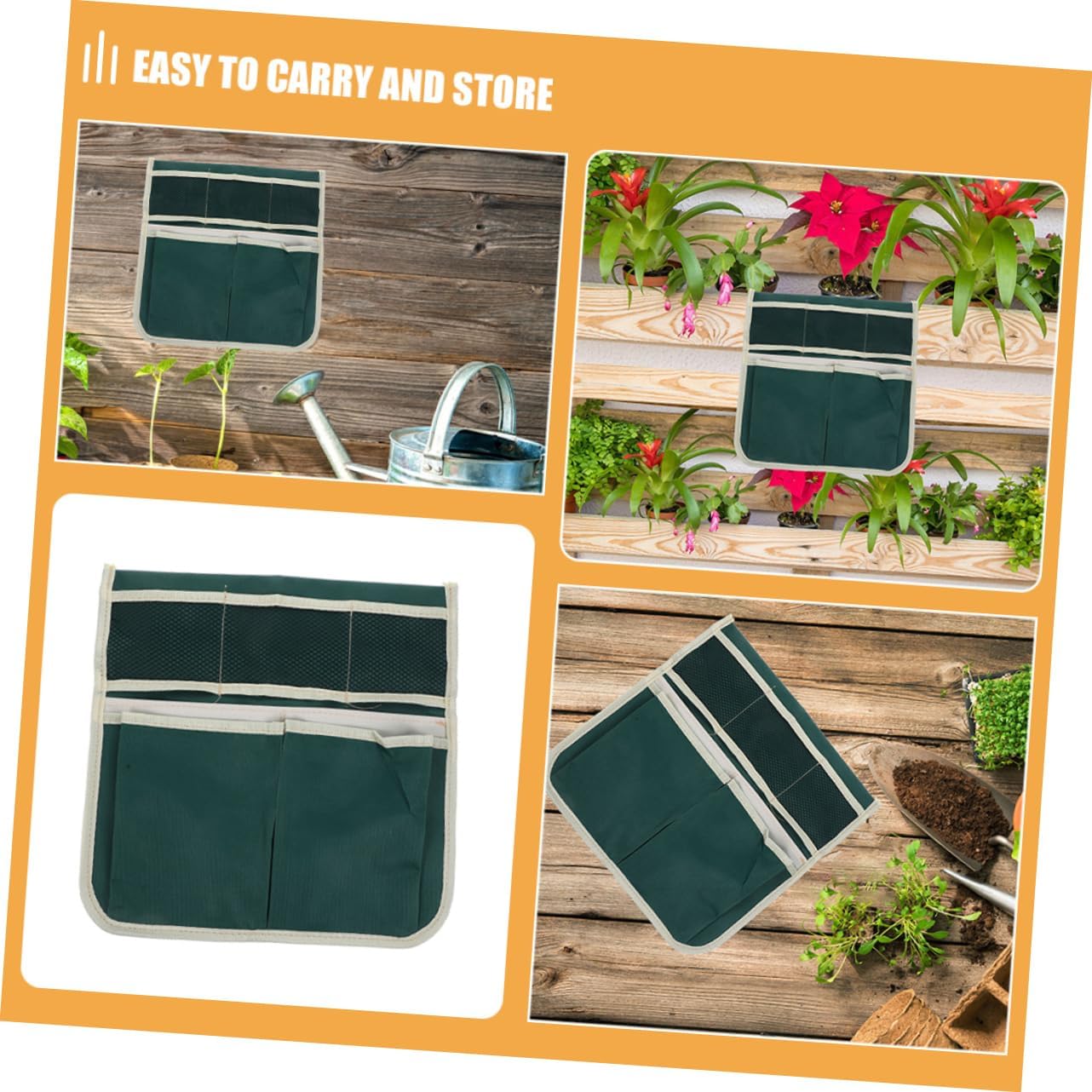 Yardwe 2Pcs Garden Kneeler Seat with Tool Pouch Side Pockets Versatile Gardening Tote Bag for Storage Lightweight and Durable Garden Accessory for Gardeners - Image 8