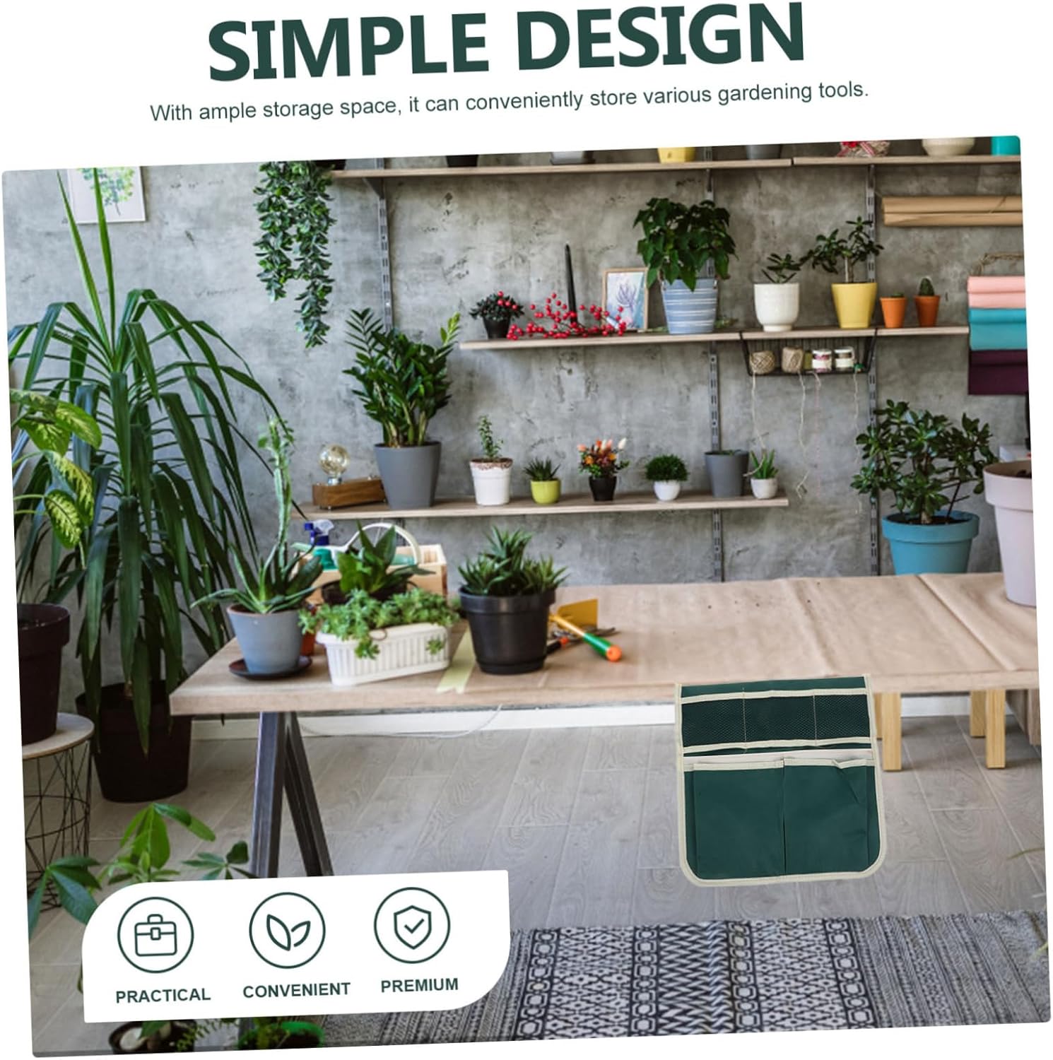 Heavy Duty Garden Kneeler Seat Bag with Oxford Tool Organizer Pouch for Gardening Enthusiasts Wear Resistant Storage for Tools - Image 4