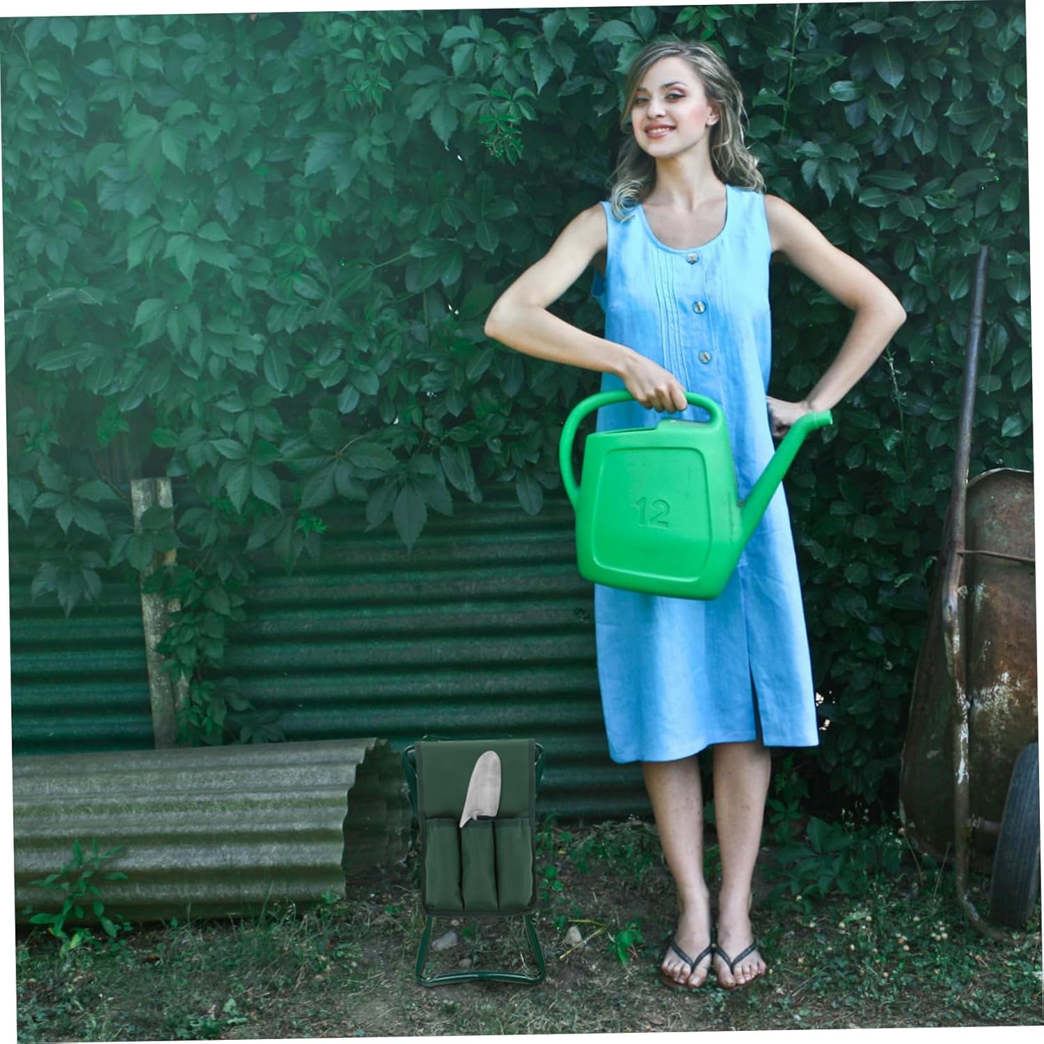 Levemolo Garden Kneeler Tools Bag Durable Side Pouch for Gardening Accessories Easy Access Storage for Gloves and Trowels for Camping and Outdoor Use - Image 2