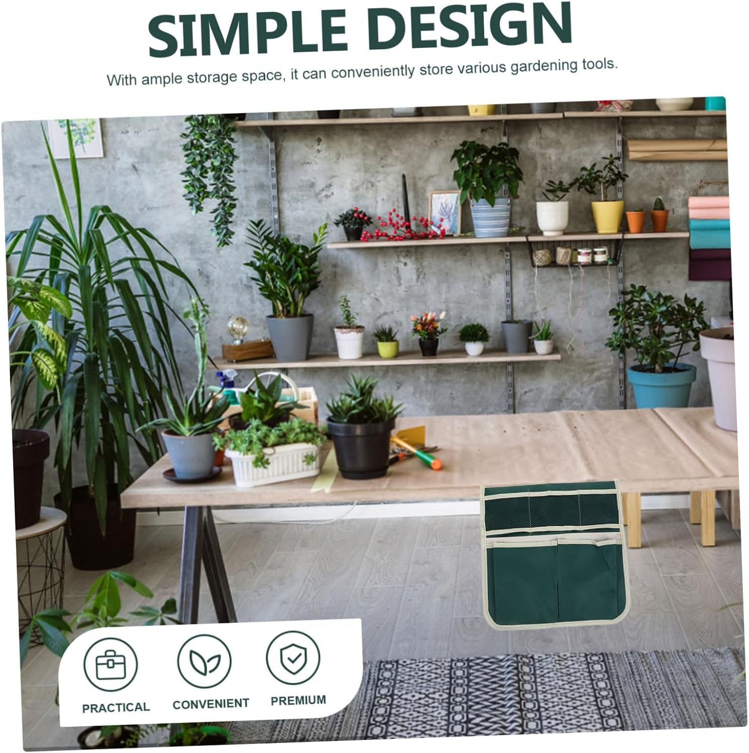 Levemolo Garden Kneeler Seat with Tool Pouch Durable Gardening Organizer Bag for Storage for Garden Lovers and Seniors - Image 4