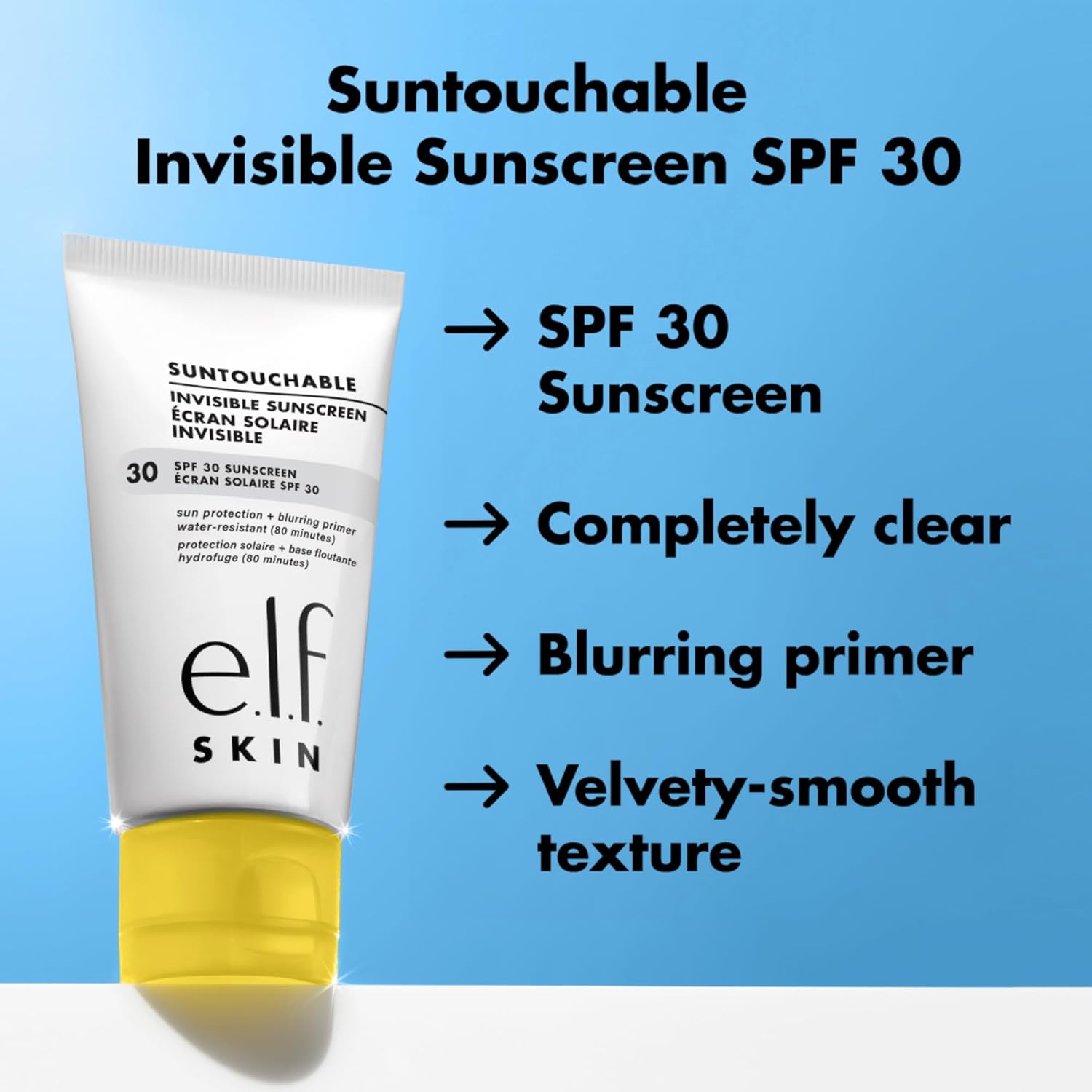 e.l.f. SKIN Suntouchable Invisible SPF 35, Lightweight, Gel-based Sunscreen For A Smooth Complexion, Doubles As A Makeup Primer, Vegan & Cruelty-Free, Packaging May Vary (Pack of 2) - Image 4