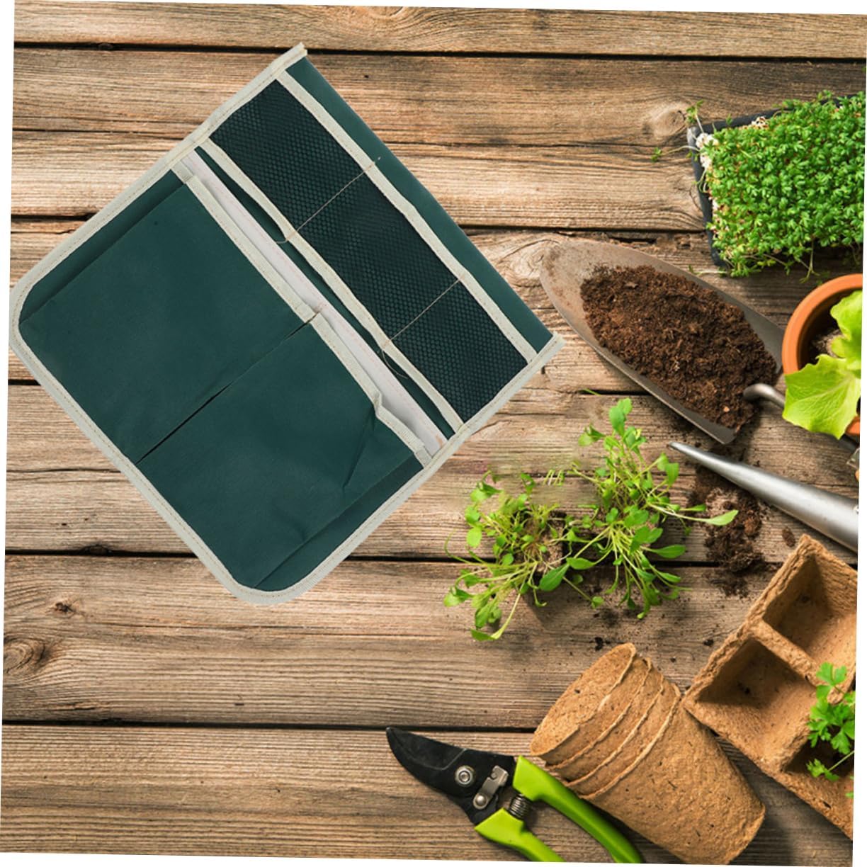 Yardwe 2Pcs Garden Kneeler Seat with Tool Pouch Side Pockets Versatile Gardening Tote Bag for Storage Lightweight and Durable Garden Accessory for Gardeners - Image 5