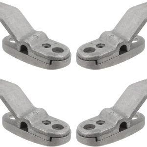 4 Pcs Aluminum Alloy Row Cover Clips for Greenhouse Shade Cloth, Anti-tip Wire Lock Clamps for Garden Hoops and Plant Cover Accessories