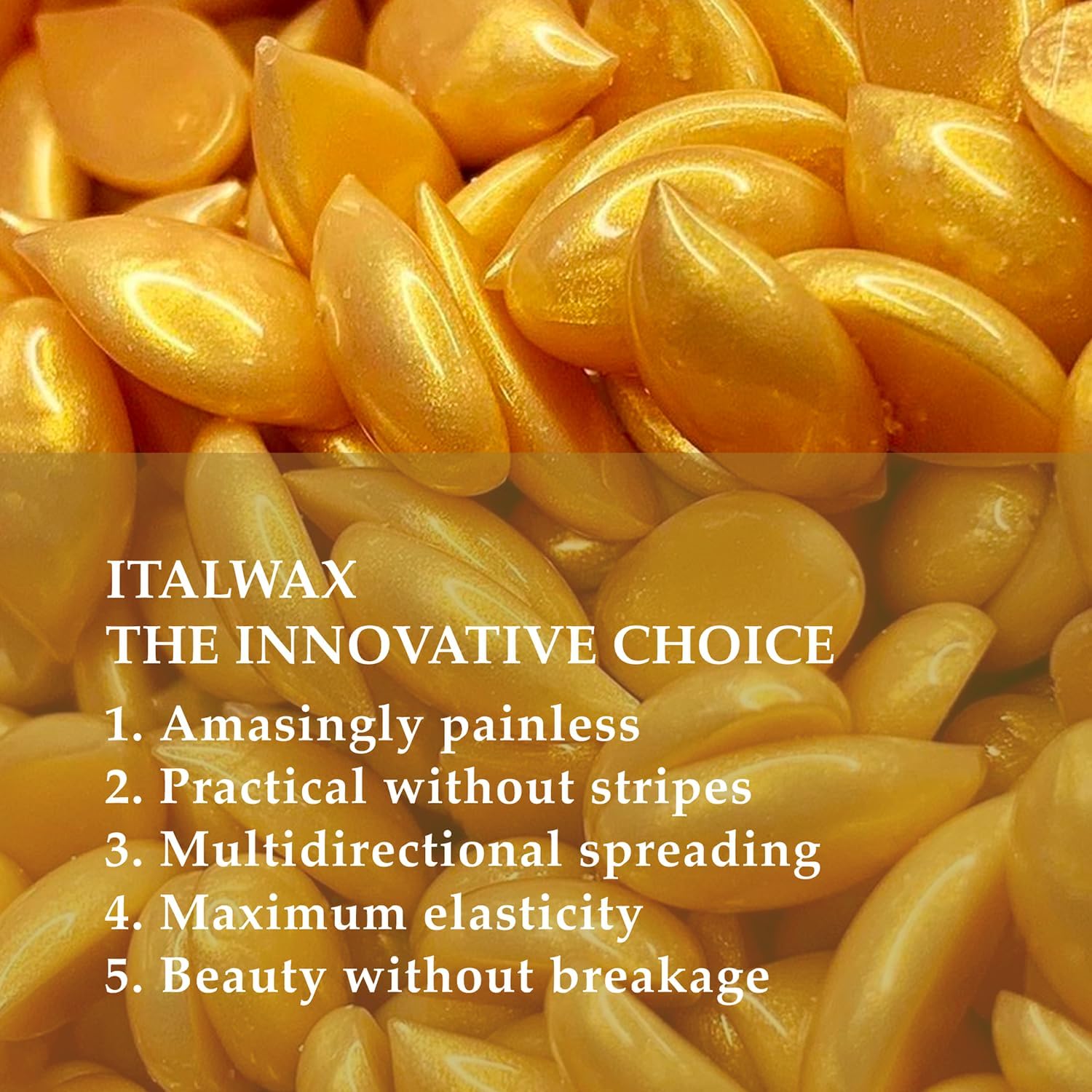 Italwax Luxury Full Body Wax - 1kg / 2.2lb - Hard wax beads for hair removal - Unscented - ideal for sensitive skins - Depilatory Cream, Film Wax - Full Body Wax Limited Edition - Image 2
