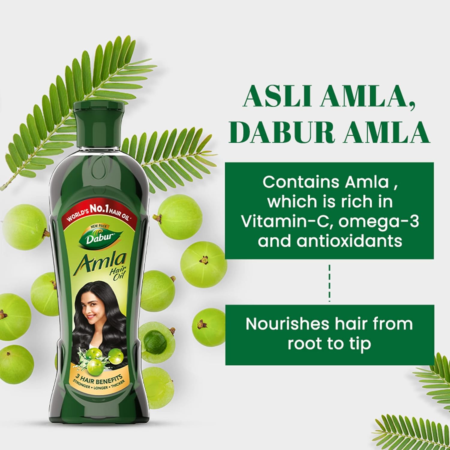 Dabur Amla Hair Oil 275ml - Image 3