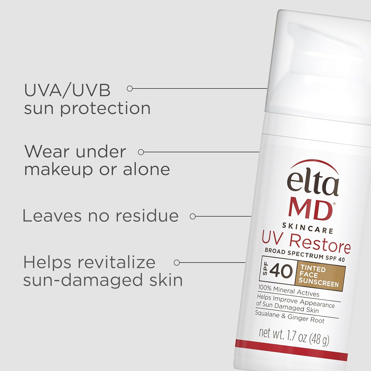 EltaMD UV Restore,Face Sunscreen, SPF 40, Mineral Sunscreen for Sun Damaged Skin Repair, Anti-Aging Zinc Oxide Sunscreen Formula - Image 2