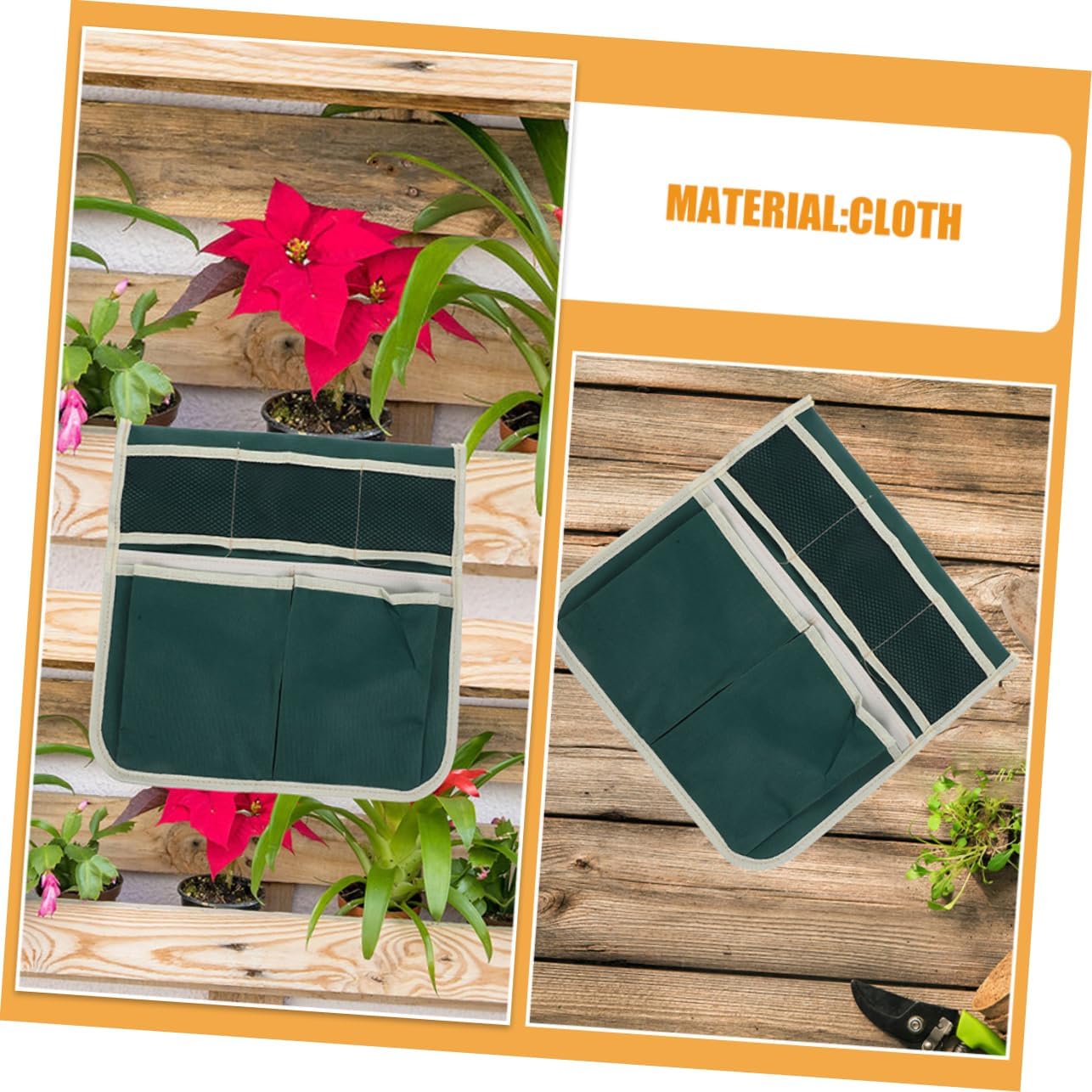 Yardwe 2Pcs Garden Kneeler Seat with Tool Pouch Side Pockets Versatile Gardening Tote Bag for Storage Lightweight and Durable Garden Accessory for Gardeners - Image 4