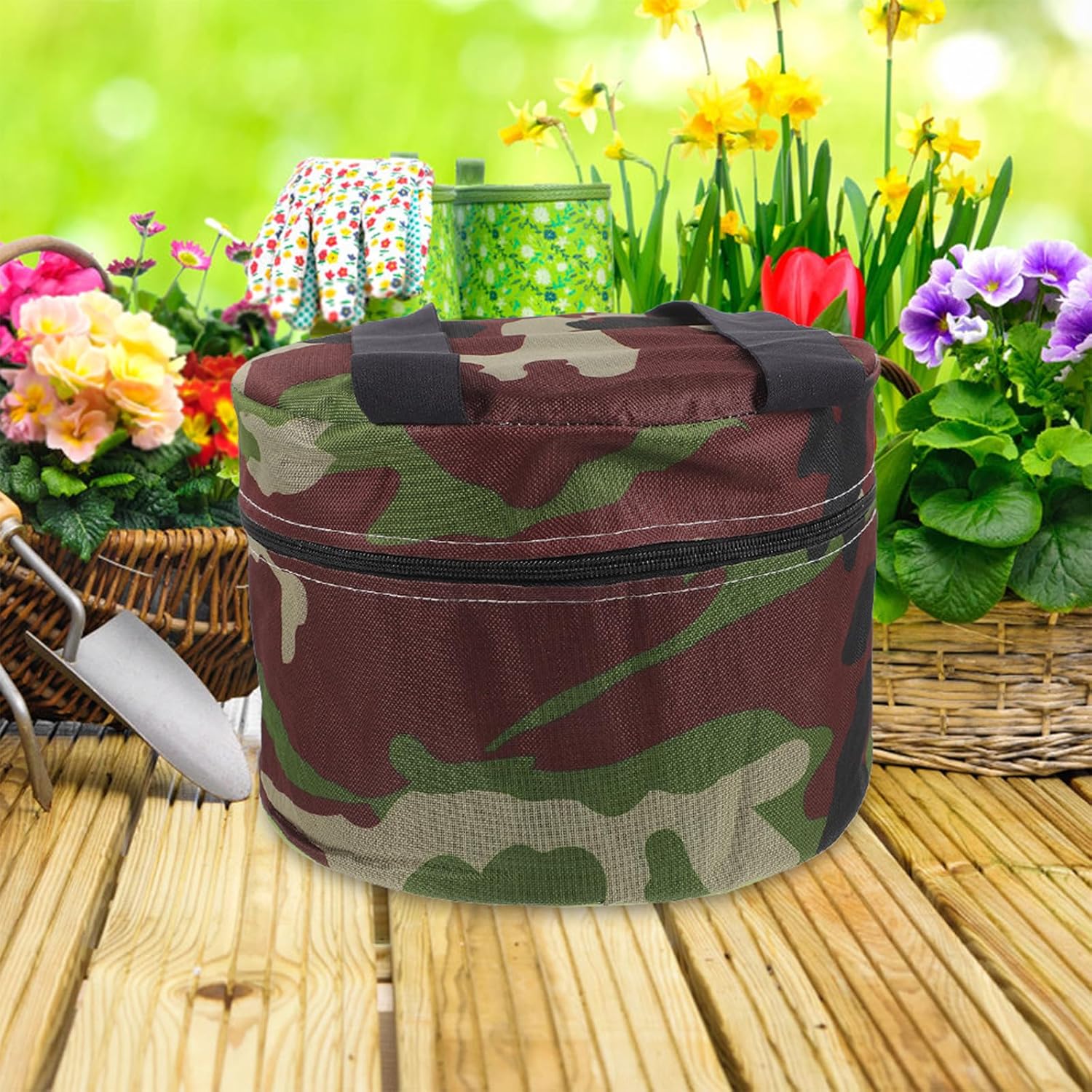 Portable Outdoor Foam Gardening Stool with Tool Pouch 18cm High Lightweight Camping Seat for Field Work and Hiking Sturdy Garden Kneeler Chair for Gardening and Farm Use - Image 2