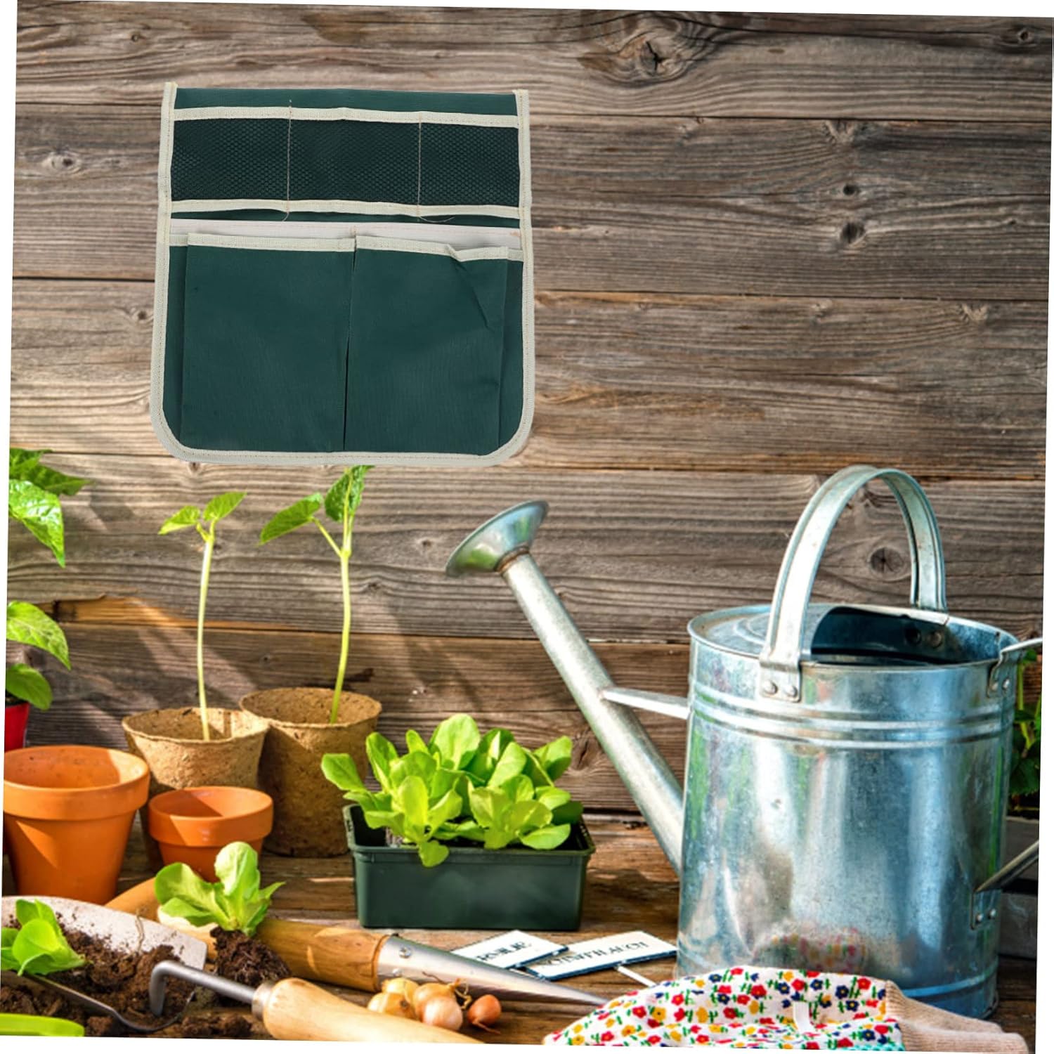 Large Garden Kneeler Seat Tool Pouch with Oxford Multi Purpose Storage Bag for Gardening Tools Convenient Outdoor Kneeler Seat Bag for Women and Garden Enthusiasts - Image 2
