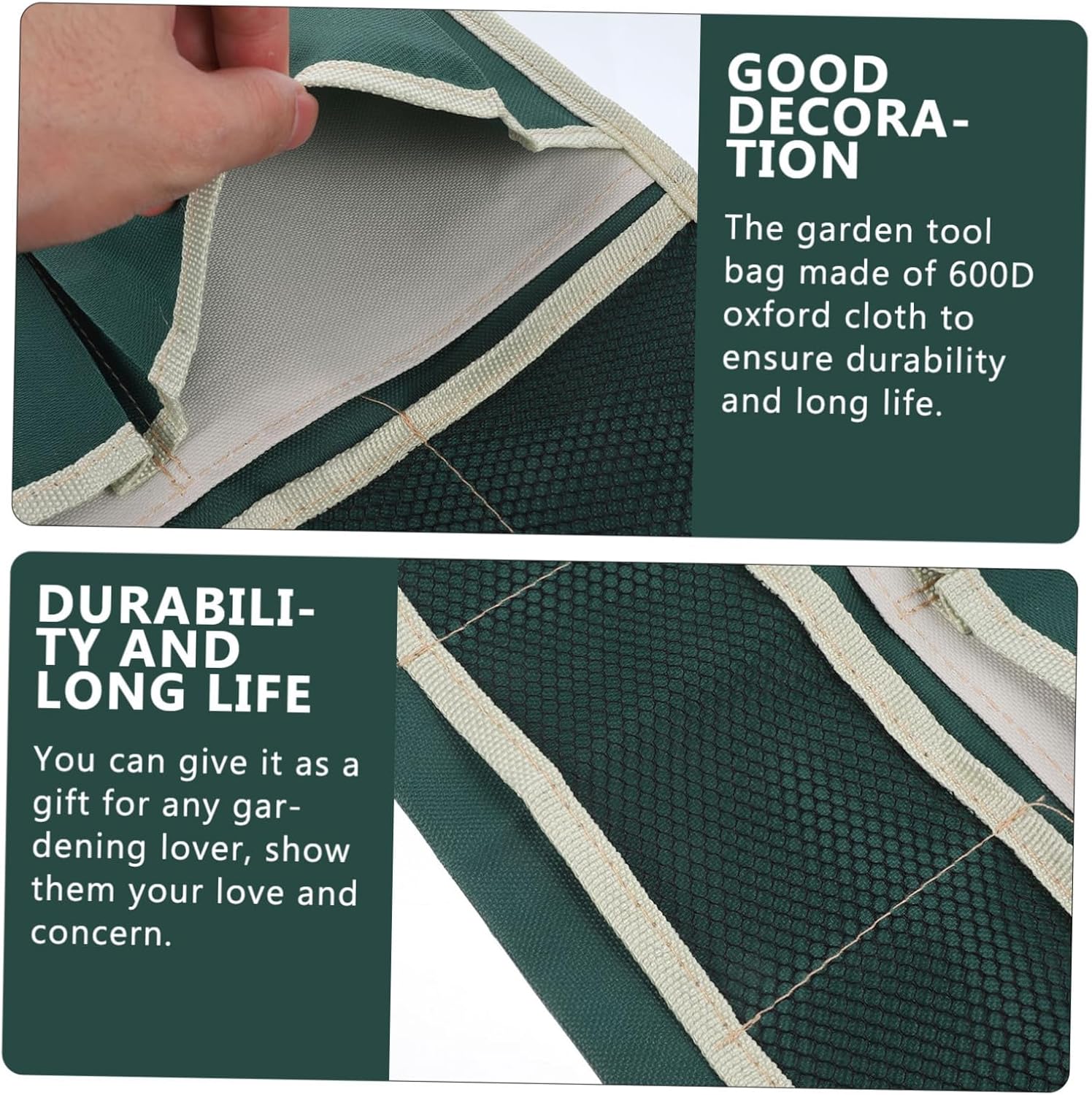 Luxshiny Multi Purpose Garden Kneeler Seat with Large Tool Pouch Oxford Cloth Gardening Bag for Organizing Tools Comfortable Outdoor Kneeling and Sitting Gardeners - Image 6