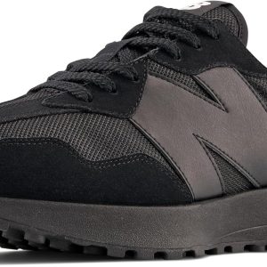 New Balance MS327CTB Men's Retro Lace Up Classic Trainer Trainers (Black, US 4)