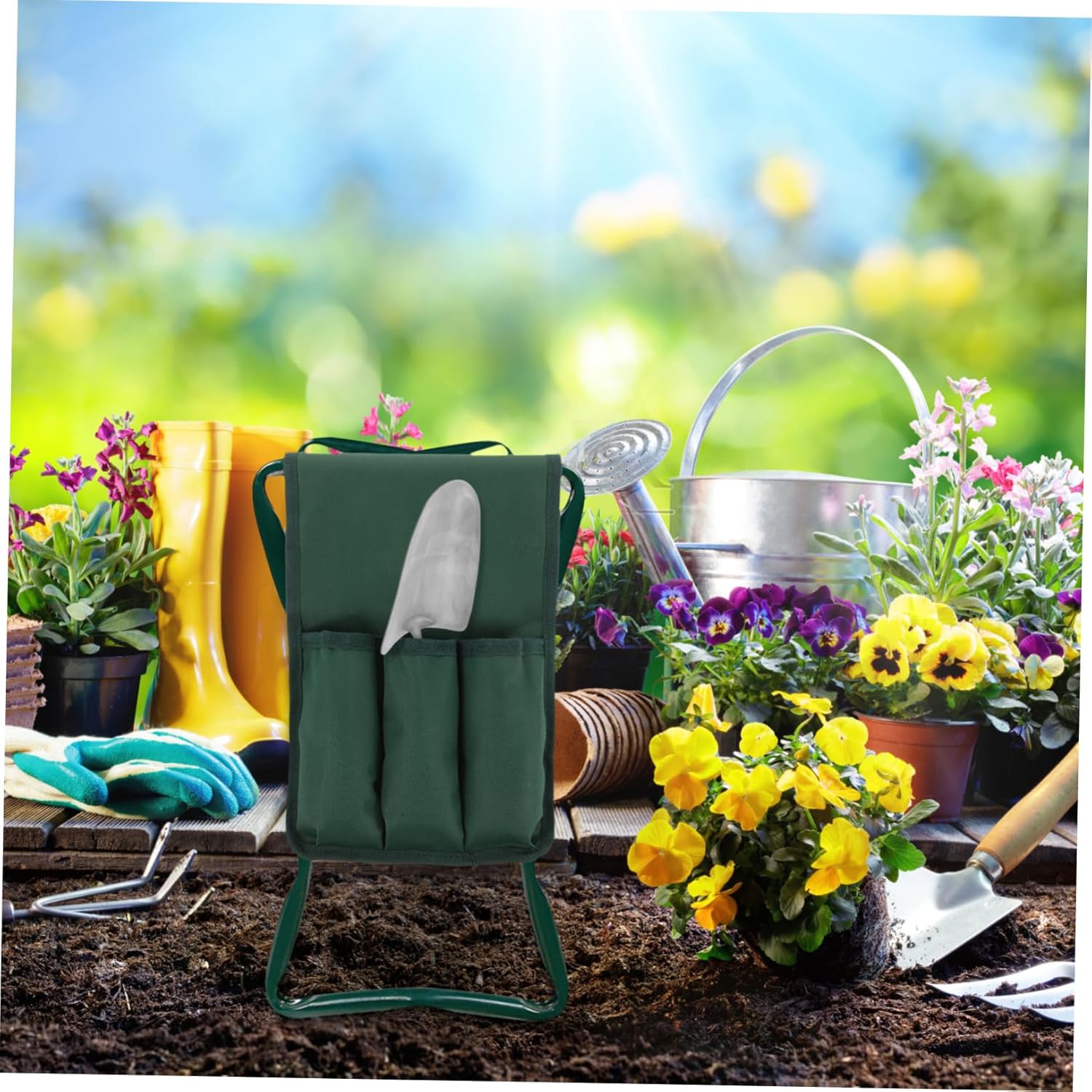 BESPORTBLE 3pcs Garden Kneeler Seat Pouch Portable Kneeling Stool Tools Bag Kneeling Stool Side Bag - Image 2
