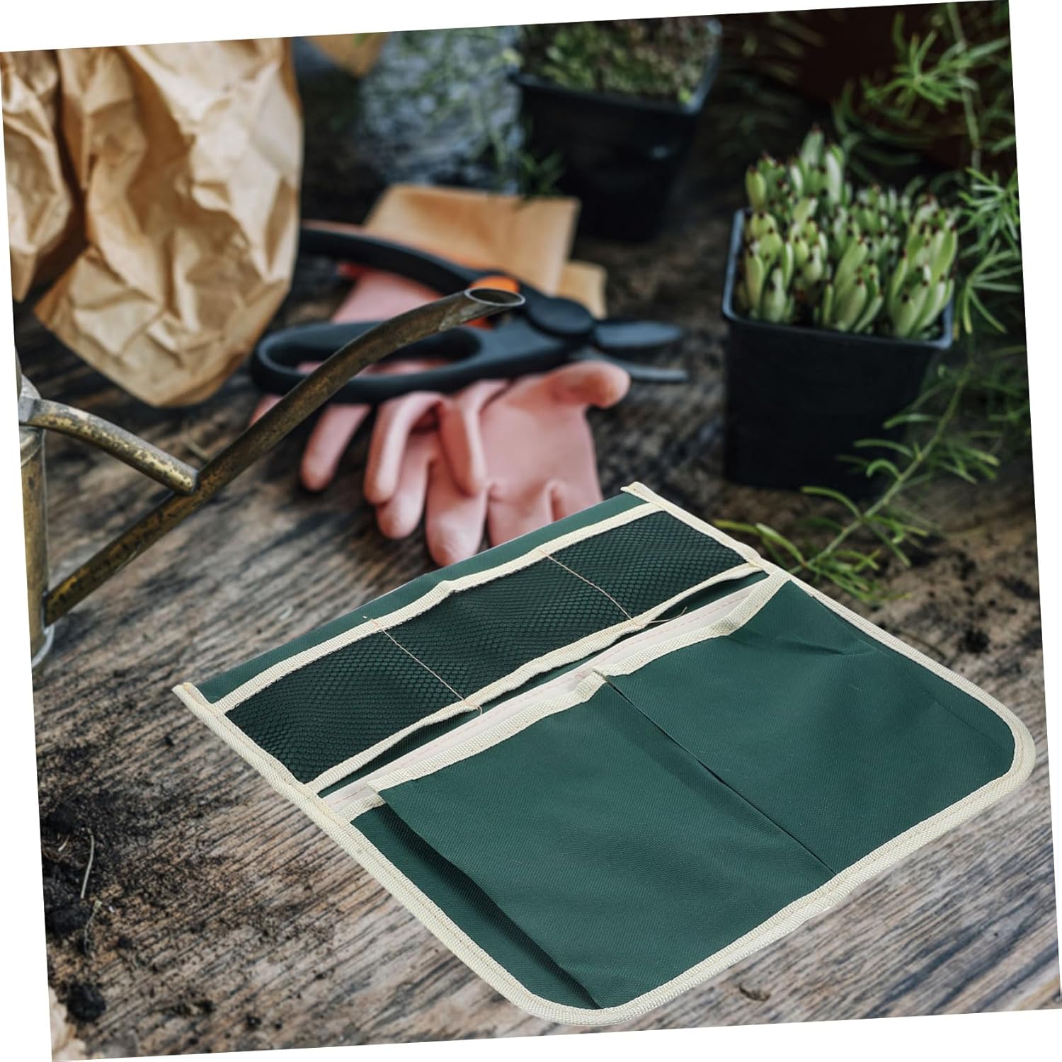 BESPORTBLE Heavy Duty Garden Kneeler Seat Tool Bag with Ample Storage Space Portable Hanging Organizer Pouch for Gardening Tools Convenient Outdoor Use for Garden Enthusiasts - Image 8