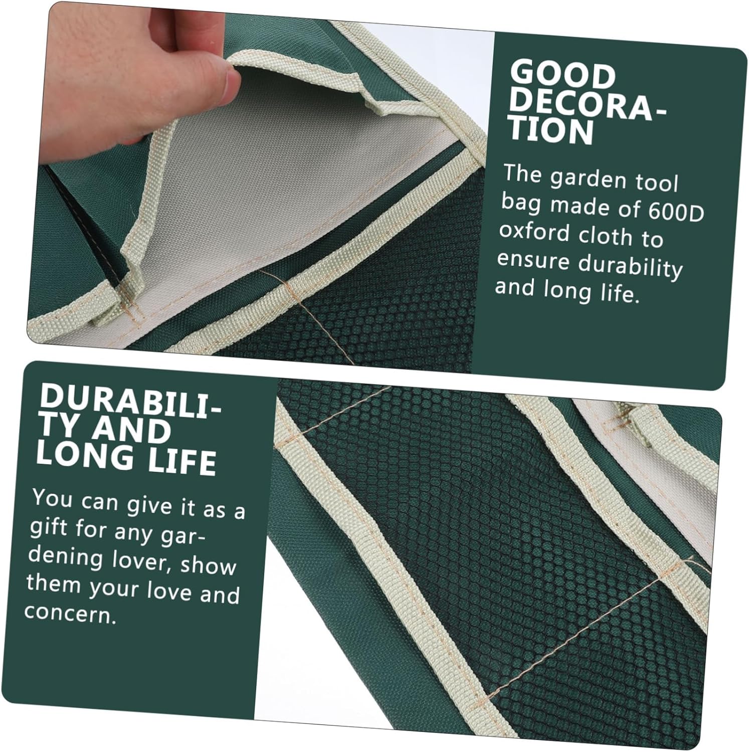 Multifunction Garden Kneeler Seat Bag with Large Storage Pouch Tool Organizer for Gardening Space Saving Hanging Tote for Gardeners - Image 5