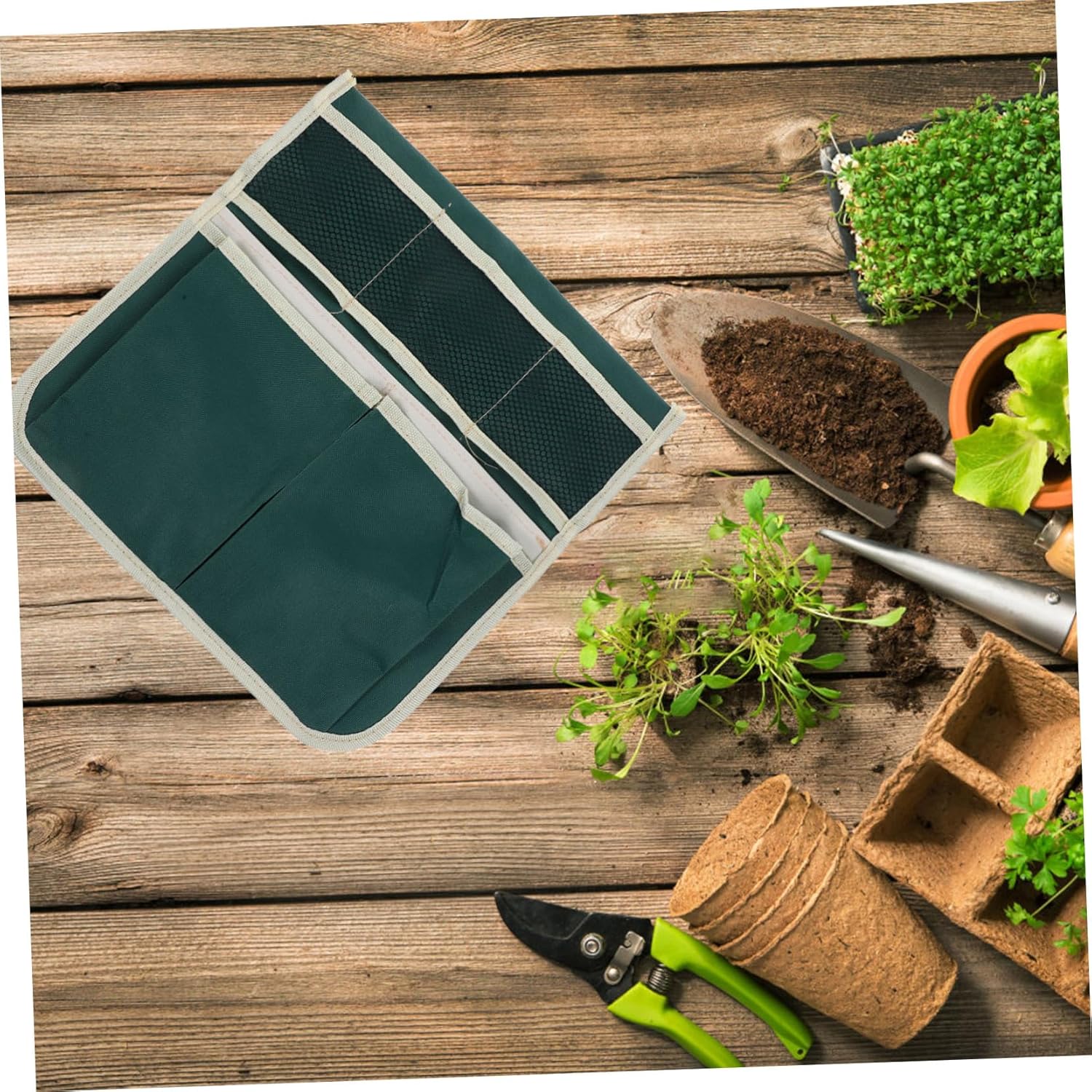 Large Garden Kneeler Seat Tool Pouch with Oxford Multi Purpose Storage Bag for Gardening Tools Convenient Outdoor Kneeler Seat Bag for Women and Garden Enthusiasts - Image 5
